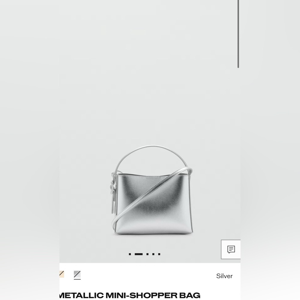 Mango metallic mini shopper bag